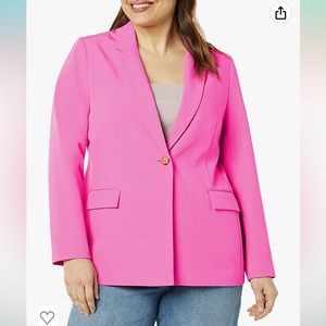 The Drop Women's Blake Long Blazer Rose Pink